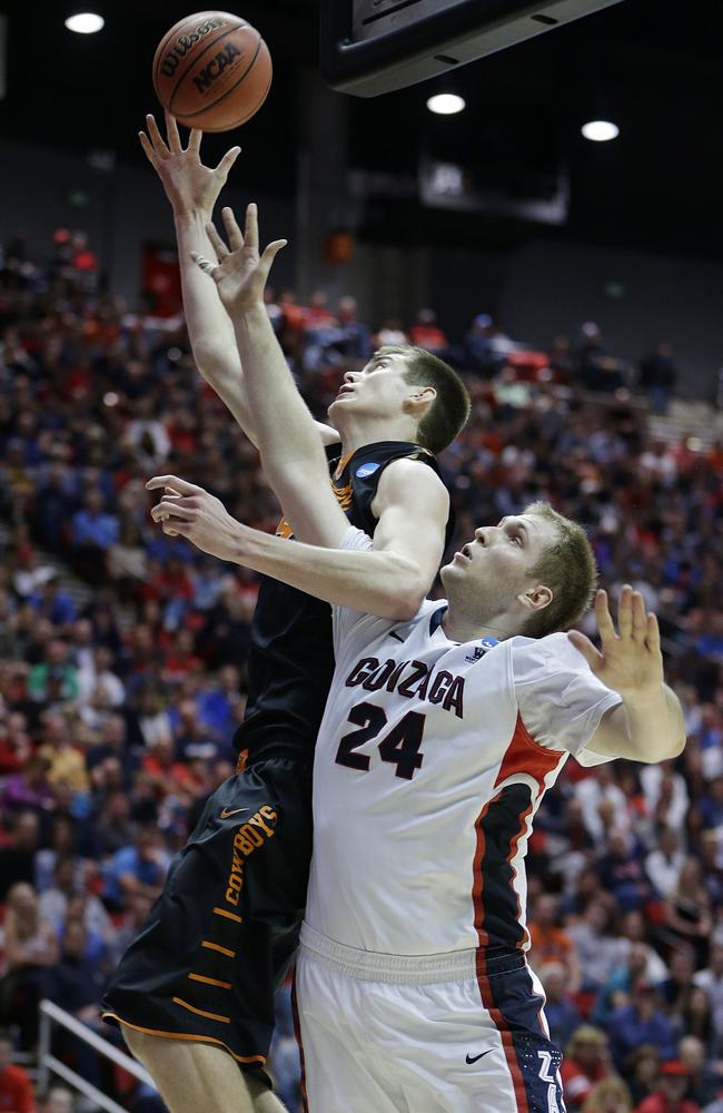 Mason Cox playing for Oklahoma State in the NCAA. Picture: Tulsa World