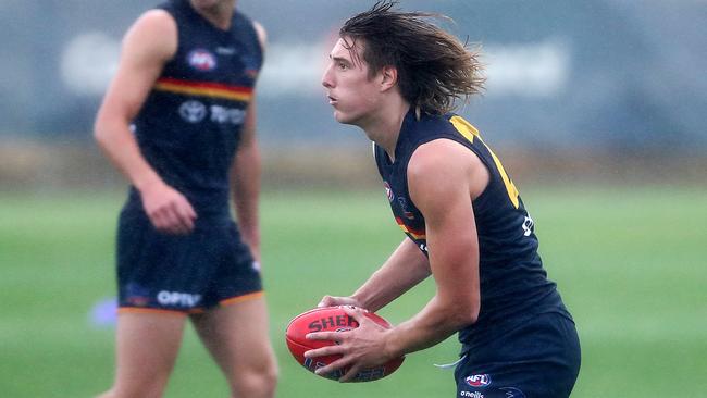 Crow Josh Worrell will make his AFL debut on Saturday. Picture: Sarah Reed