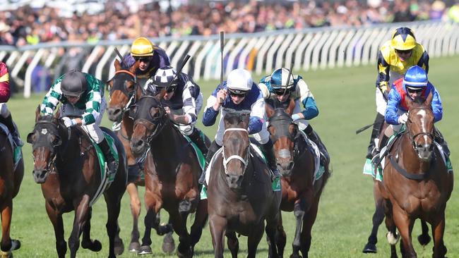 Atishu winning the Champions Stakes at Flemington last year. The spring carnival schedule will remain unchanged in 2024. Picture: NCA NewsWire/David Crosling