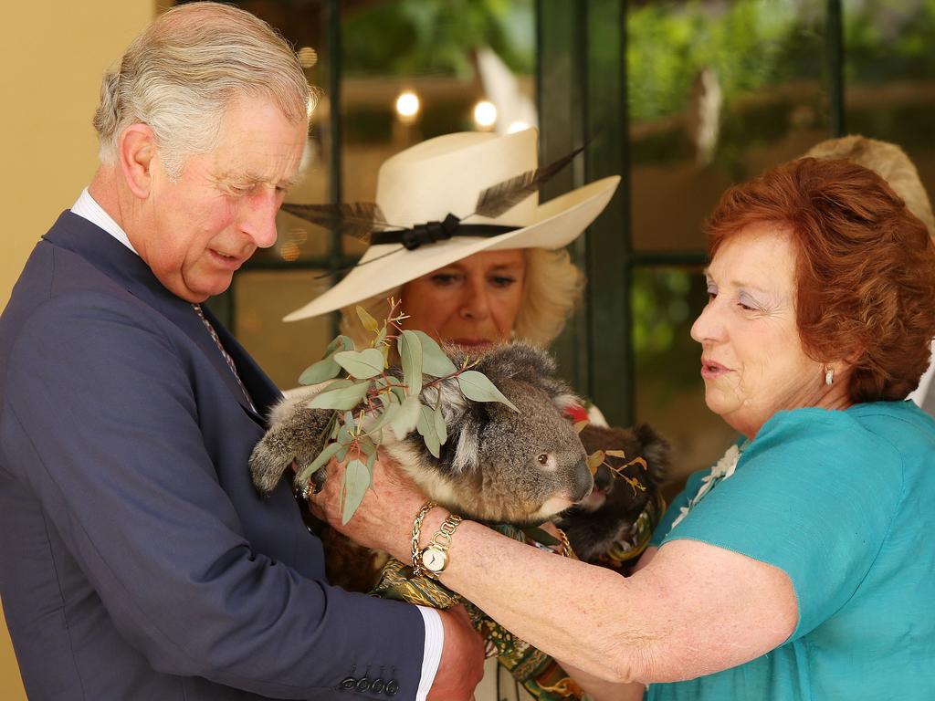 King Charles and Queen Camilla met an Australian icon in 2012. Picture: AAP