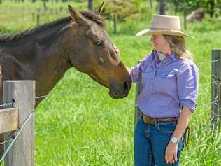 COUNTRY LIFE: Jojo Newby on her property. Picture: Adam Hourigan