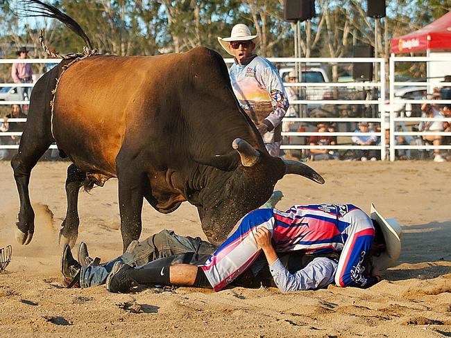 The photo was taken by John Todd at the Calliope Rodeo on Saturday. Picture: John Todd ImageBox Sports Photography