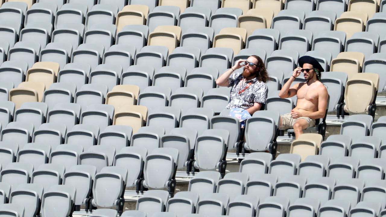 Fans watch on in Perth. Photo: Richard Wainwright/AAP Image.