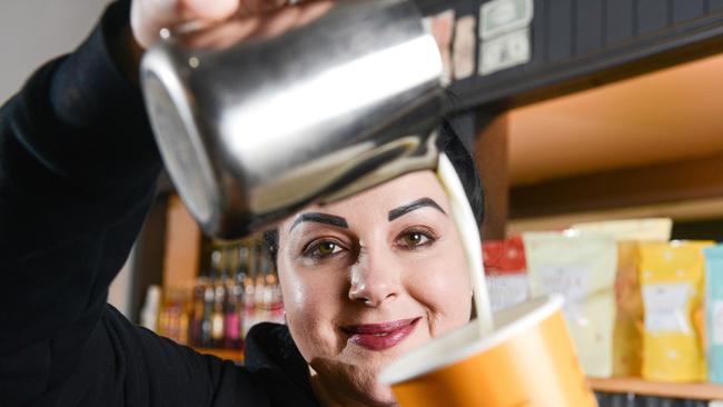 Nikki Palombi from Second Shot at Port Adelaide has been voted Adelaide’s best barista. Picture: Brenton Edwards