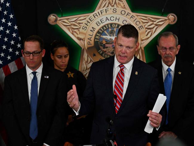 US Secret Service Acting Director Ronald Rowe Jr. speaks during a news conference about the attempted assassination attempt on former US President and Republican presidential candidate Donald Trump, at the Palm Beach County Sheriff's Office on September 16, 2024 in West Palm Beach, Florida. Ryan Wesley Routh, 58, was charged with possession of a firearm as a convicted felon and possession of a firearm with an obliterated serial number at his initial court appearance on Monday. Routh, who was arrested on September 15 after an alleged abortive bid to shoot the Republican presidential candidate at his West Palm Beach golf course, is expected to face further charges at a later date. (Photo by Chandan Khanna / AFP)