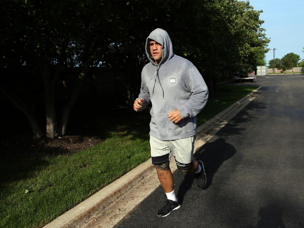 Known for his love of a beer and good time, Tuivasa has steadily improved his conditioning in each of his UFC bouts. Picture: Sam Ruttyn