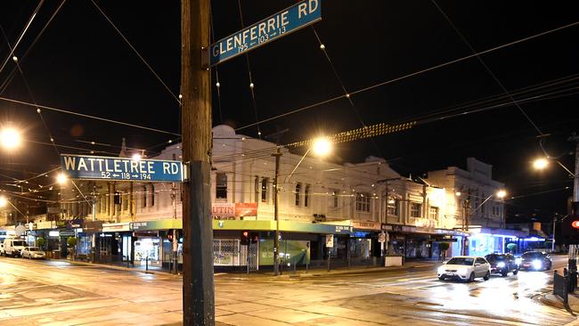 The scene of a Malvern carjacking in which a man was attacked with a crowbar. Picture: Nicole Garmston