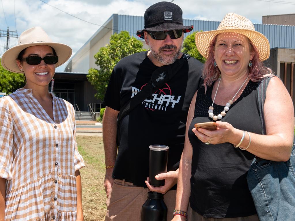 Jaimi Catterall, Ben and Nat Vonthien at CSI Mackay CBD.Picture: Michaela Harlow