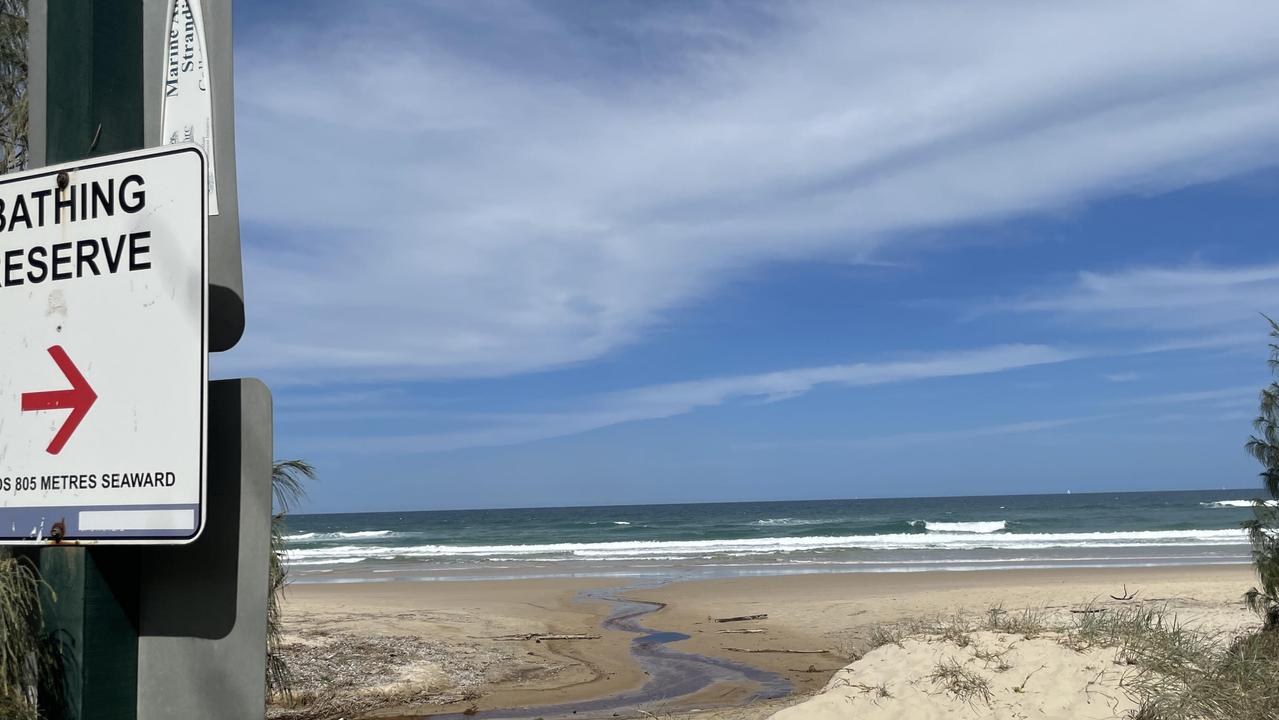 Beach access point 49 along Peregian Beach, Sunshine Coast where a 68-year-old woman drowned on Saturday. Photo: Asa Andersen.