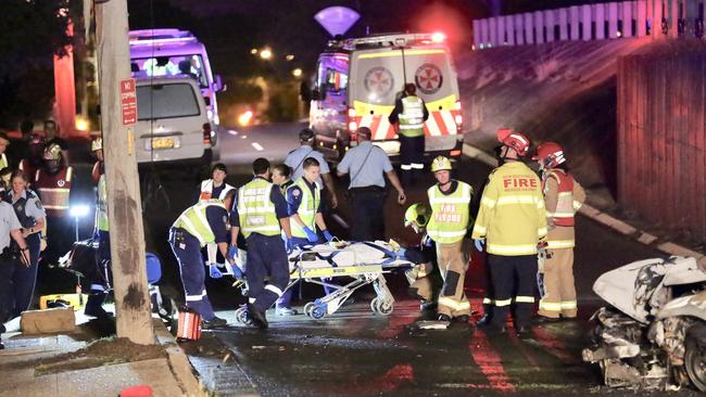 Mr Awac’s four passengers were injured in the crash, with three taken to hospital with serious injuries after being freed by bystanders.