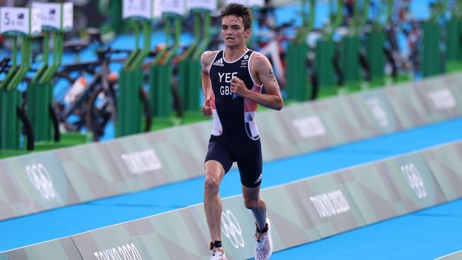 Alex Yee brings Team Great Britain home for gold in the mixed triathlon. Picture: Getty Images