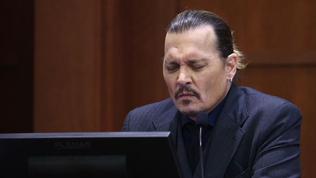 US actor Johnny Depp testifies. Picture: AFP.