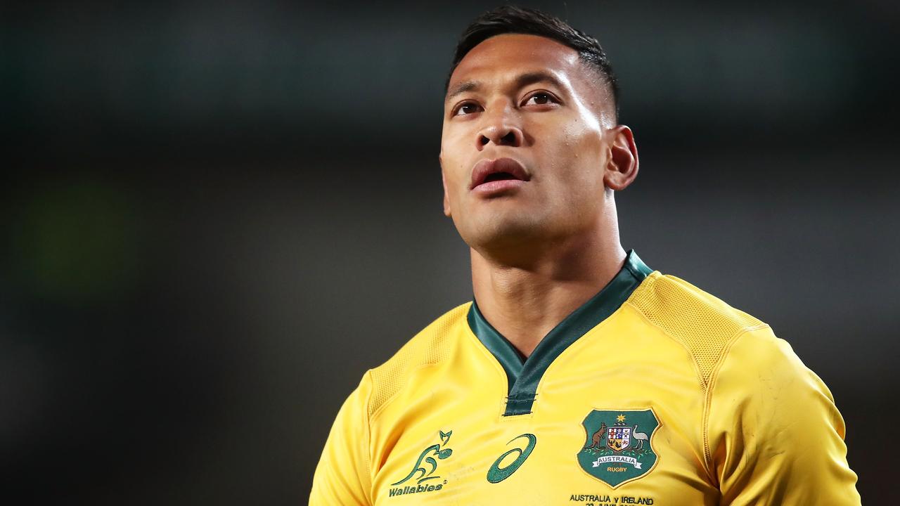 Israel Folau of the Wallabies at Allianz Stadium.