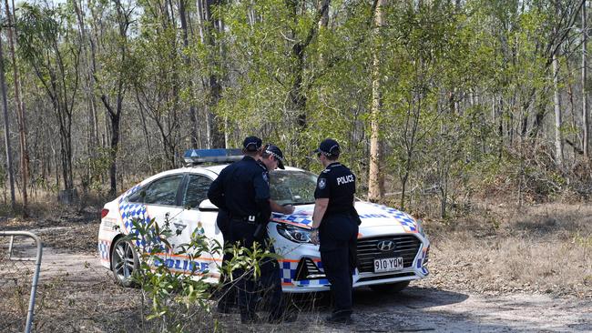 The crime scene where a man was shot dead by police.