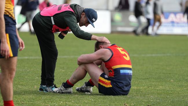 Yarraville-Seddon skipper Lachie Longmire after his side's WRFL grand final loss to Point Cook. Picture: Local Legends Photography