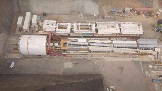 A tunnel boring machine used in the construction of the Snowy Hydro 2.0.