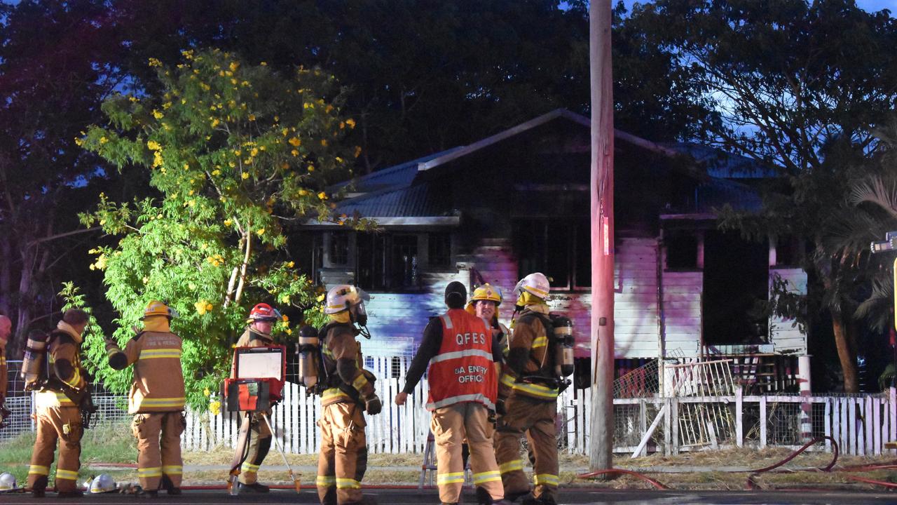 Multiple emergency crews were called to a home on Alma St in the Rockhampton CBD on Friday night (March 8) after a house went up in flames.