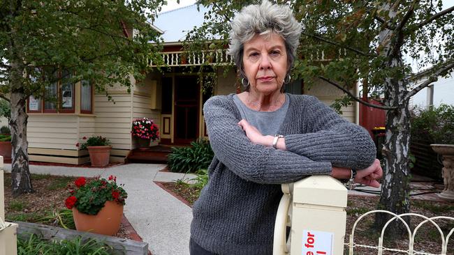 Jayne Menke outside her Carnegie home. Picture: Rebecca Michael.