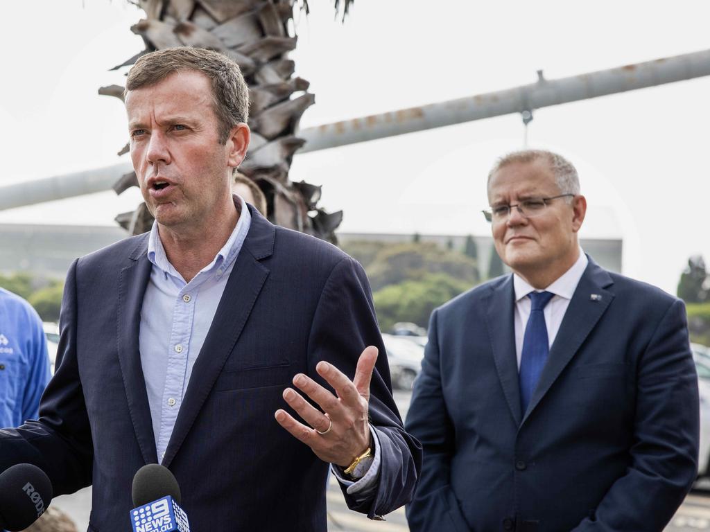 The prime minister walked back a claim from Dan Tehan that the government aimed to vaccine the entire population by the end of the year. Picture: NCA NewsWire / Nicole Cleary