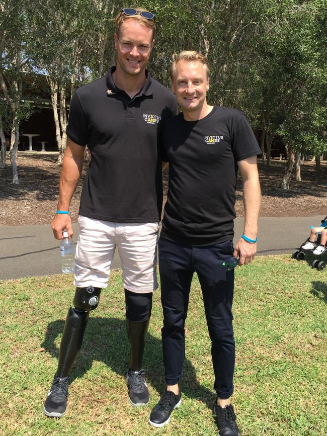 Afghanistan veteran Curtis McGrath OAM with James Griffin MP.