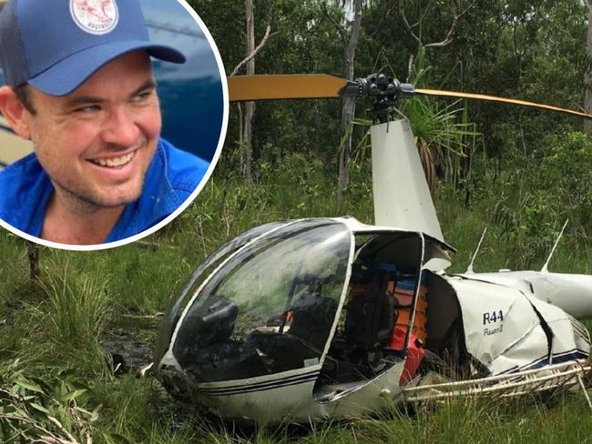 Chris 'Willow' Wilson graphic with helicopter crash