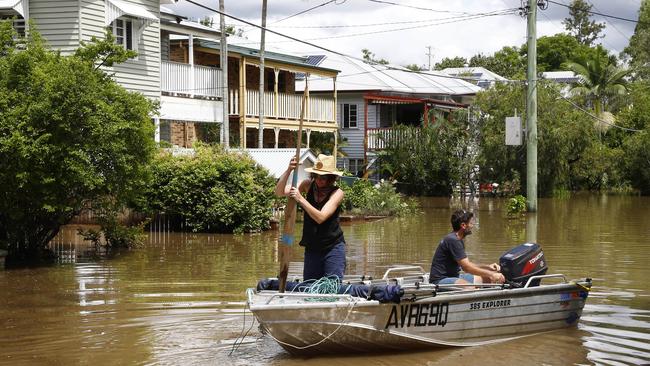 Flooding in Brisbane after heavy rains in early 2022. Picture: Tertius Pickard