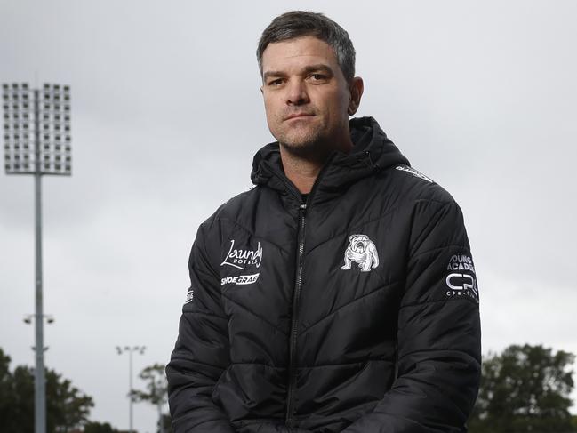 DAILY TELEGRAPH 31ST JULY 2024Pictured at Belmore Sports Ground in Sydney is Canterbury Bulldogs NRL team coach Cameron Ciraldo.The Bulldogs are tracking to make finals in the 2024 season.Picture: Richard Dobson