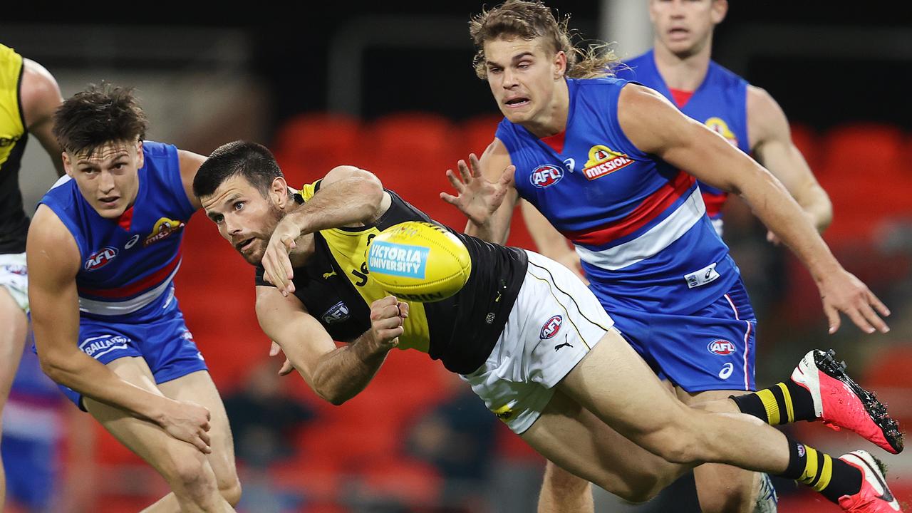 Trent Cotchin starred on his return from injury. Picture: Michael Klein