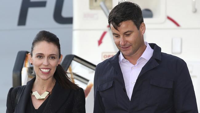 New Zealand Prime Minister Jacinda Ardern and her partner Clarke Gayford. Photo:  AP Photo/Rick Rycroft