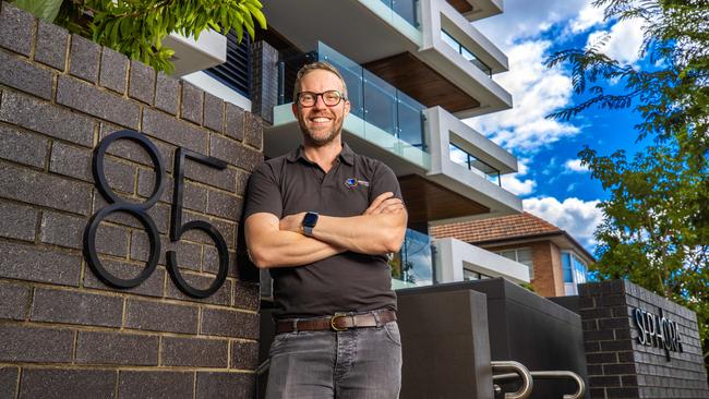 Daniel de Vries is a rentvestor in Brisbane, who jumped into the market to give his daughter financial security in the future. Picture: Nigel Hallett