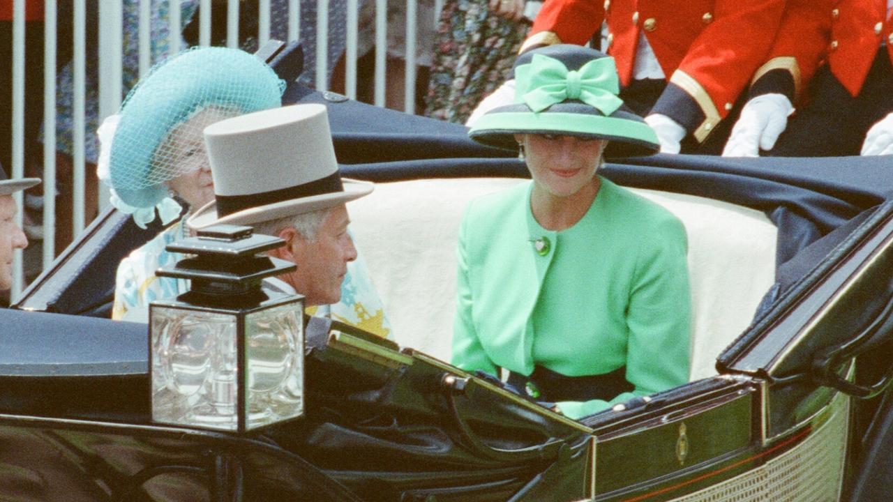 The Princess of Wales, Princess Diana, with the Queen Mother as they attend Ascot in June 1992. Picture: Kent Gavin/Mirrorpix/Getty Images