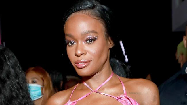 NEW YORK, NEW YORK - SEPTEMBER 12: Azealia Banks poses backstage for Kim Shui during NYFW: The Shows at Gallery at Spring Studios on September 12, 2021 in New York City. (Photo by Jason Mendez/Getty Images)