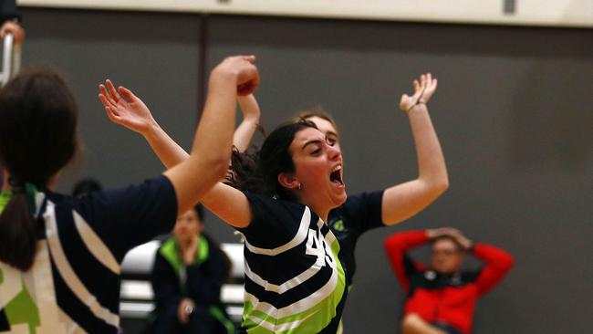 Action from the QGSSSA volleyball match between Somerville House and Moreton Bay College. Picture: Tertius Pickard