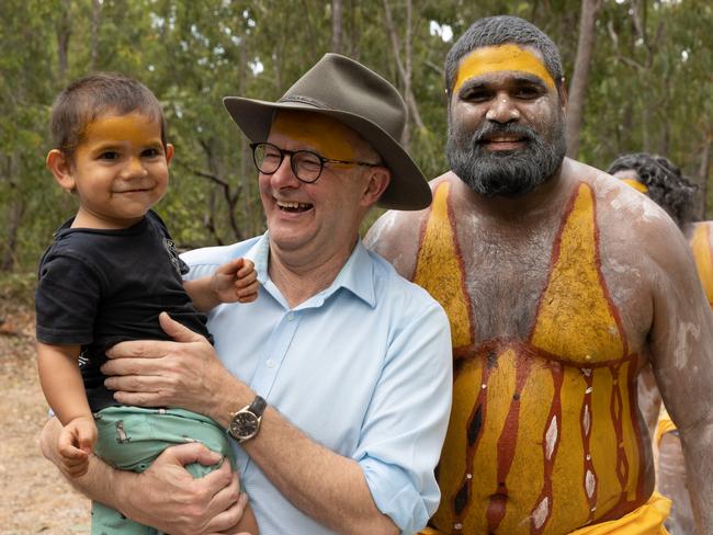 Anthony Albanese enjoys a warm welcome at the Garma Festival in July. Picture: Getty Images