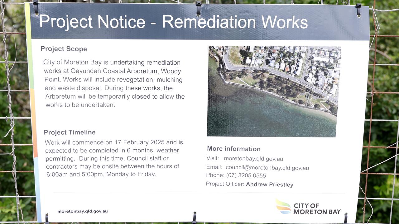 A council notice at the site said remediation works, expected to take six months, would start this week. Picture: Josh Woning