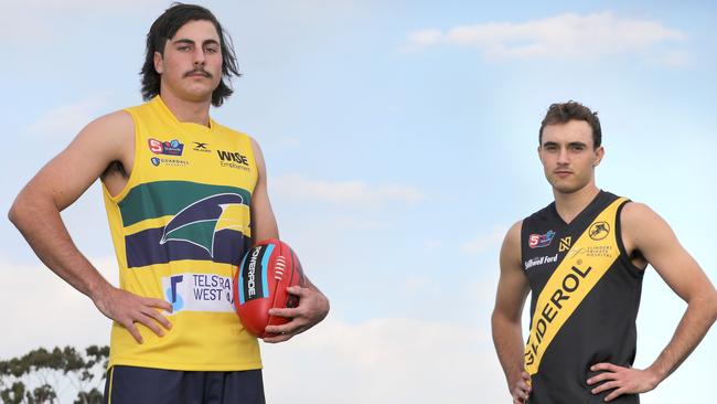 SANFL Young draft guns Lachlan Jones, left, and Luke Edwards. Picture: Dean Martin