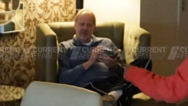 A screen capture of a family video of Stephen Paddock talking during a visit by Adam Le Fevre in 2015.
