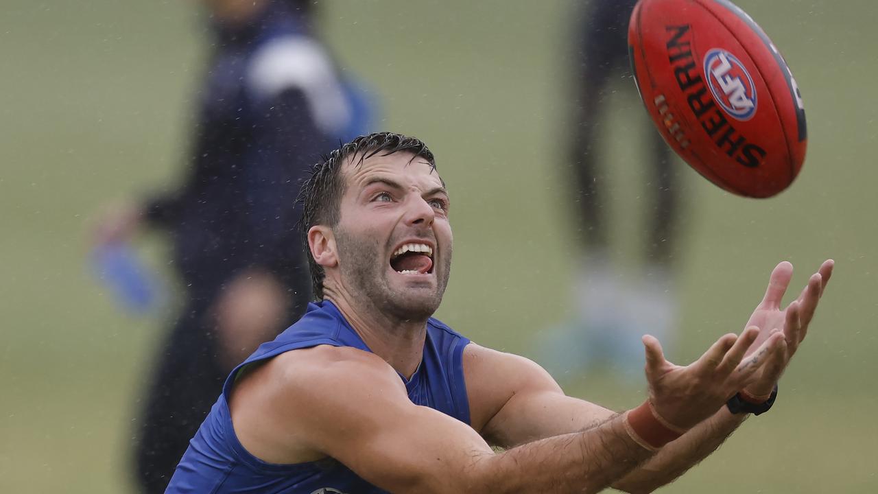 Luke McDonald of the Kangaroos during todays session. Picture: Michael Klein