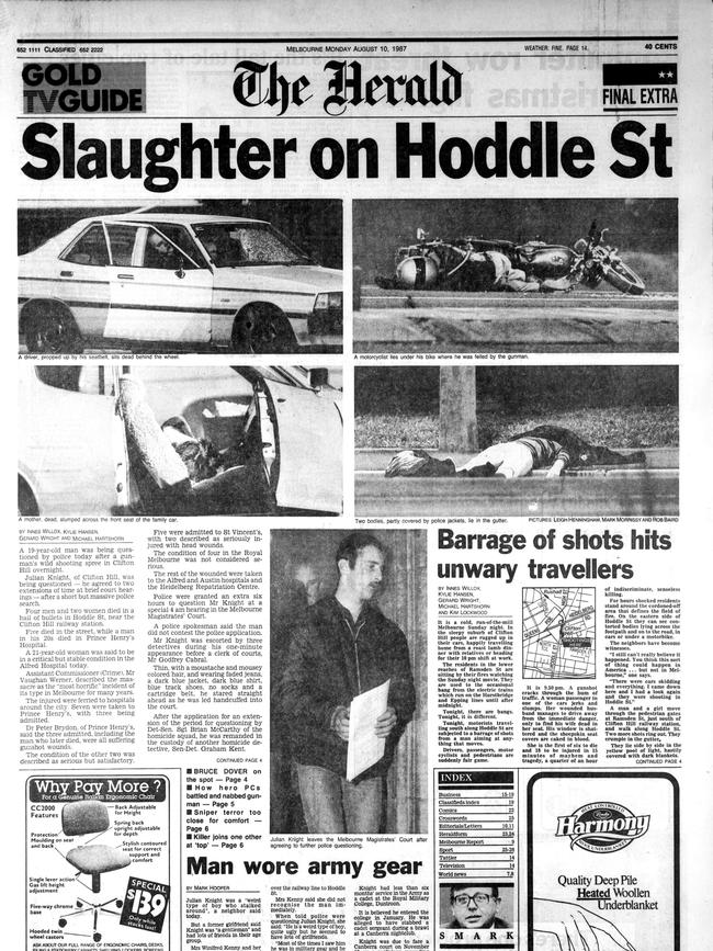 The Herald front page after the massacre.