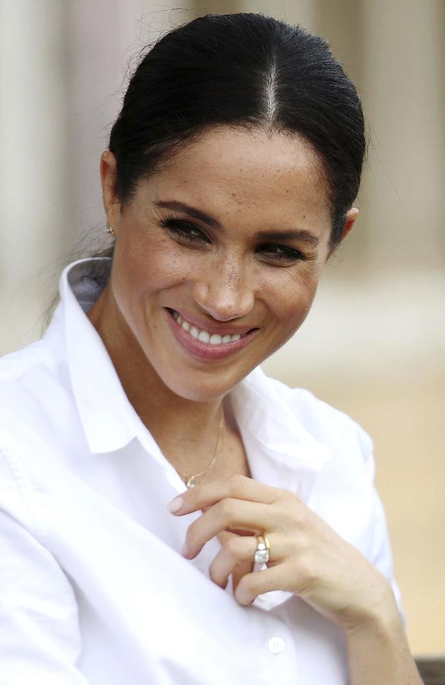 All eyes were once again on a glowing Meghan. Picture: Chris Jackson/AP