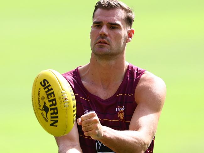 BRISBANE, AUSTRALIA - MARCH 07: Jack Payne during a Brisbane Lions AFL captain's run at The Gabba on March 07, 2024 in Brisbane, Australia. (Photo by Chris Hyde/Getty Images)