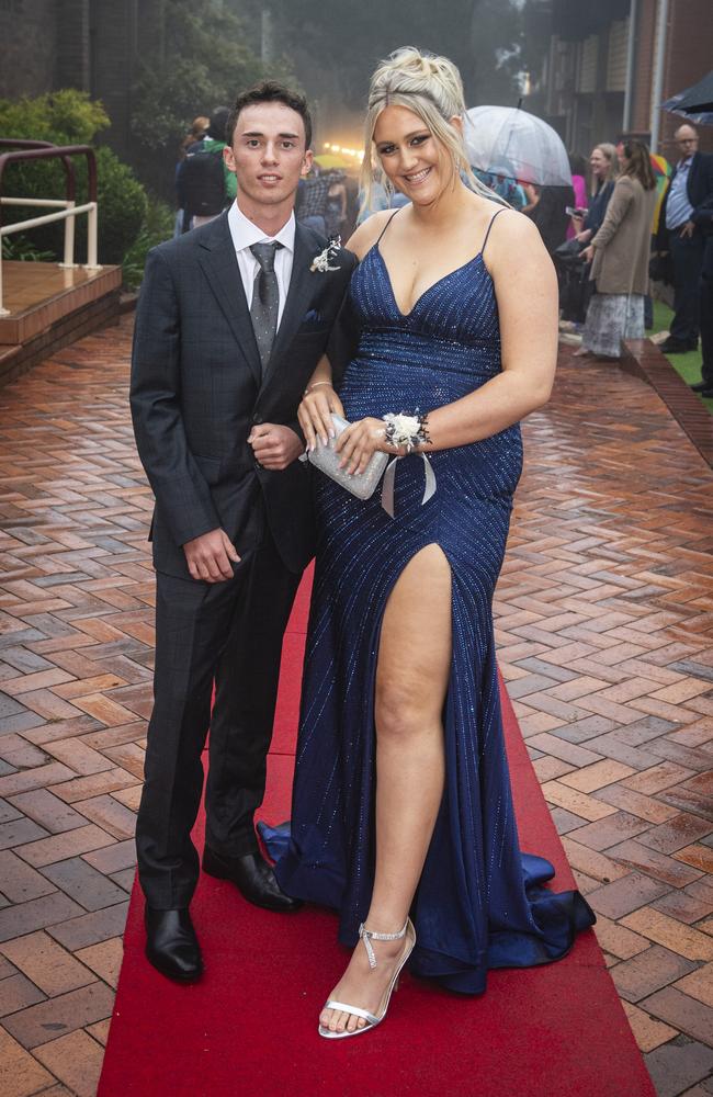 Tristan York partners Jasmine Johnson at Fairholme College formal, Wednesday, March 27, 2024. Picture: Kevin Farmer