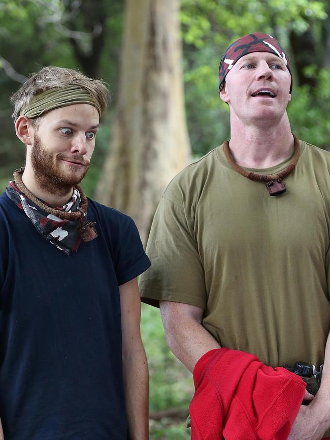 Joel Creasey and Barry Hall. Picture: Channel 10