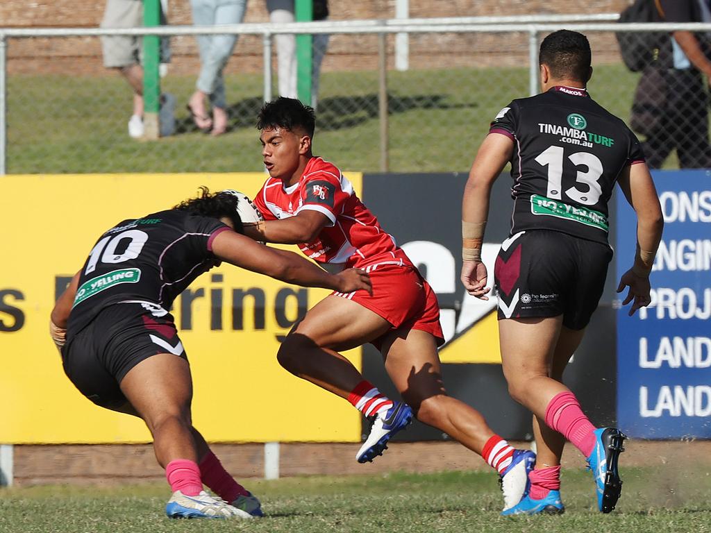 Palm beach Currumbin SHS v Marsden SHS, Wynnum Manly Leagues Club. Picture: Liam Kidston