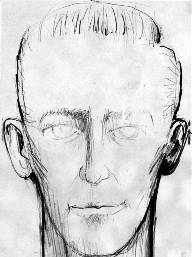 A police sketch of man wanted for questioning over the disappearance of the Beaumont children. Picture: File