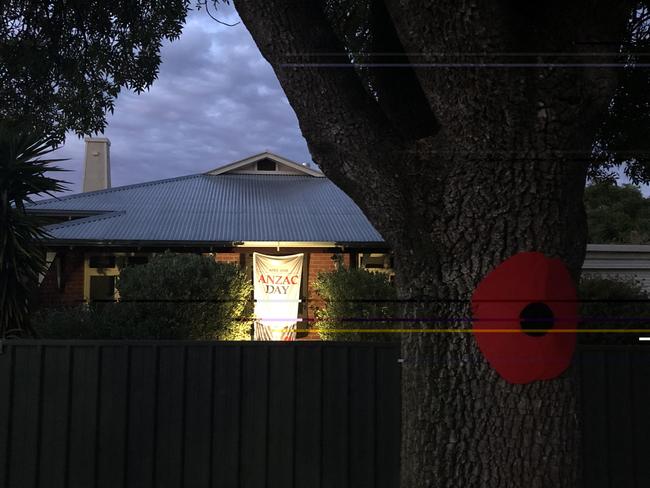 Anzac Day at home in Colonel Light Gardens. Photo Jessica Leo-Kelton.