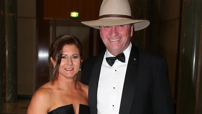 Barnaby Joyce and his wife Natalie at last August’s Midwinter Ball. Picture: Ray Strange