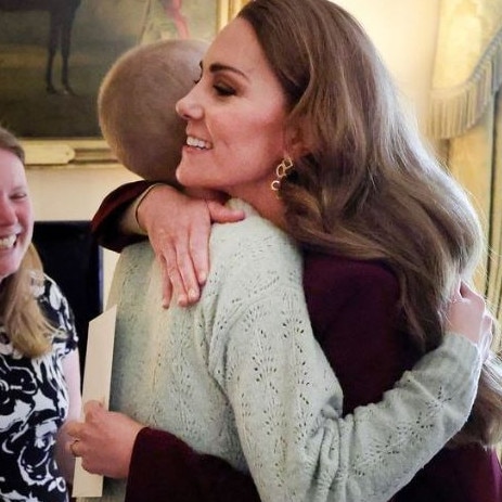 Kate’s hug with young cancer patient Liz Hatton has revealed the royal’s transformation. Picture: Instagram/@princeandprincessofwales