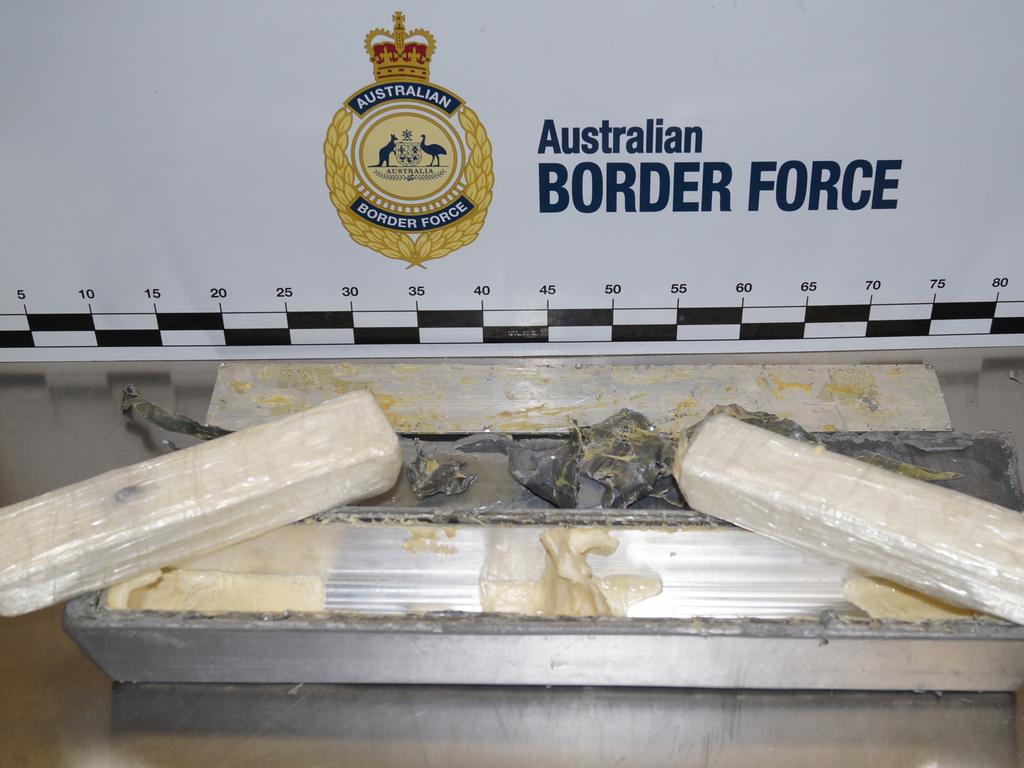 233kg of cocaine concealed in aluminium ingots seized. Two men were arrested for their alleged involvement in a 233kg cocaine importation from Mexico. The drugs were concealed in a shipment of aluminium alloy ingots. The quantity of cocaine seized has the equivalent hits of cocaine that could have affected more than 1.1 million drug users. Picture: AFP