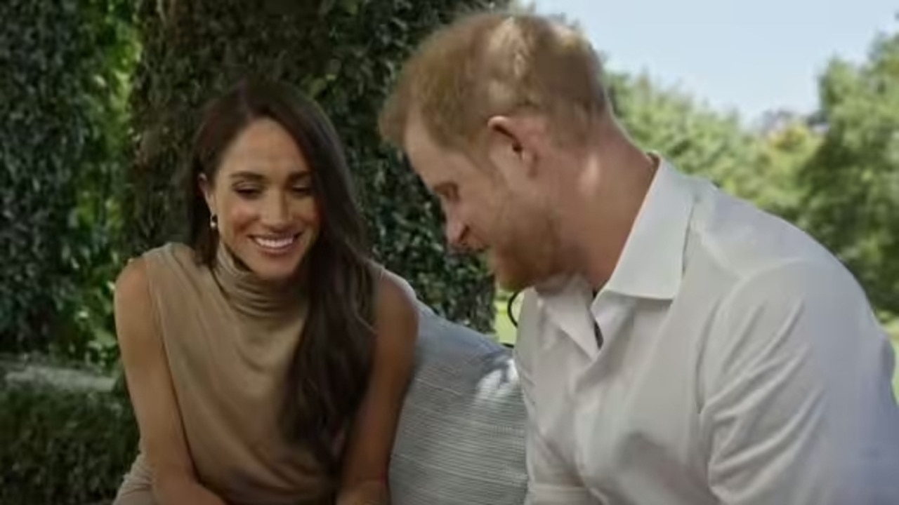 Meghan Markle and Prince Harry put on a united front. Picture: Supplied